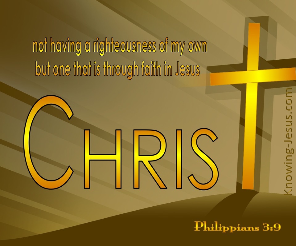 Philippians 3:9 Righteousness Of Christ (yellow)